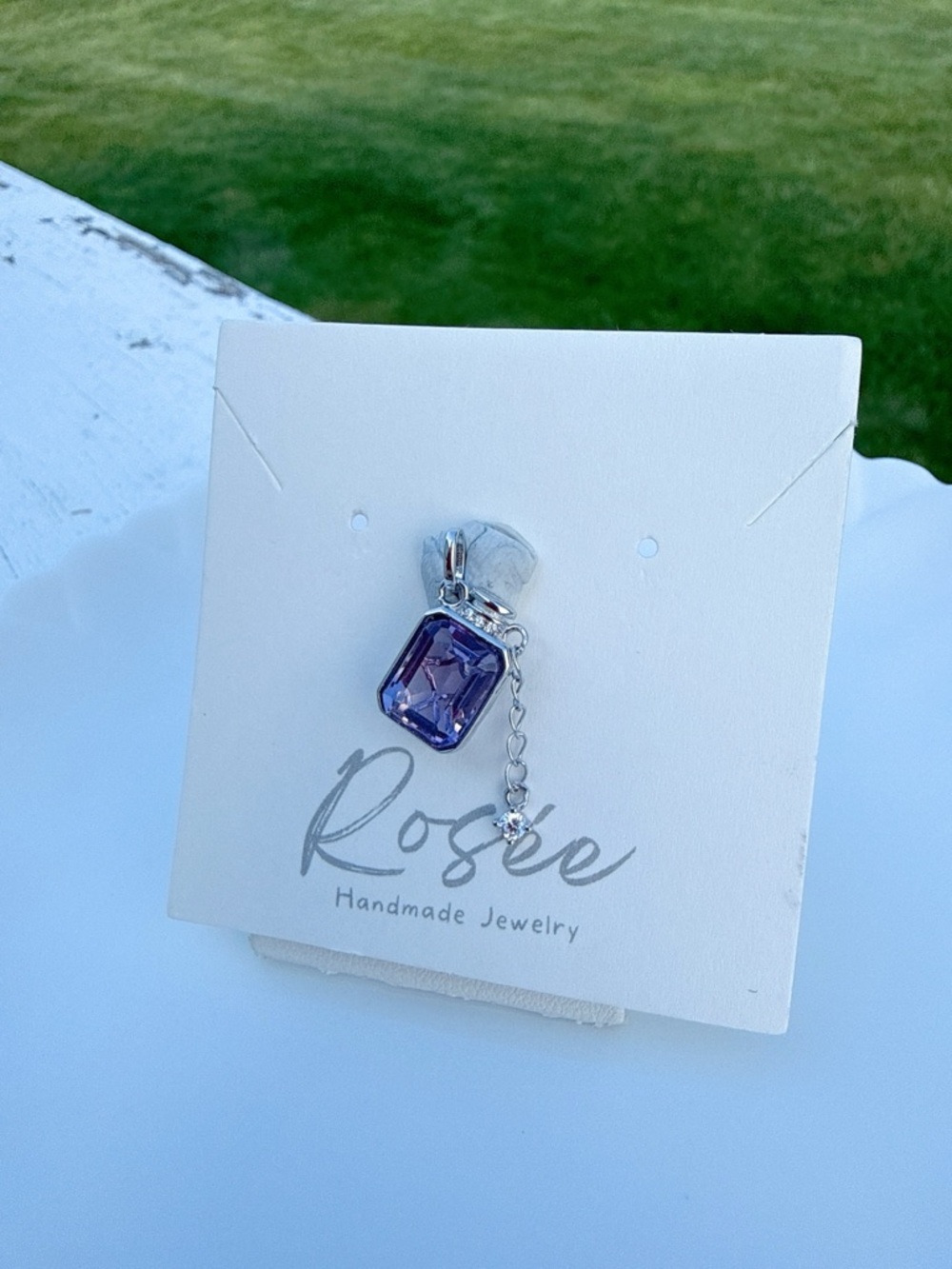 SGP30 S925 Stamped Natural Amethyst Perfume Bottle Pendant - Picture 5 of 7